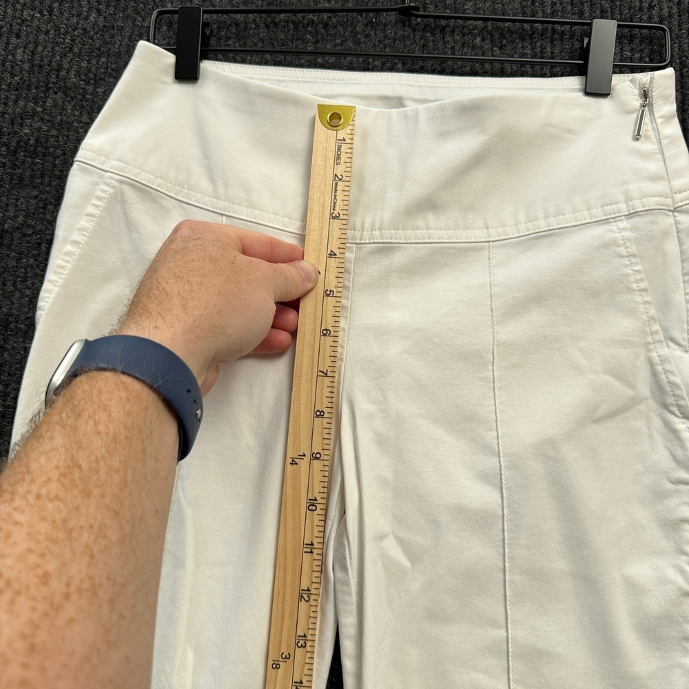 Anatomie Sonia Pants Womens S White High Rise Slim Stretch Travel Trousers - Picture 9 of 13